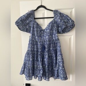 Blue floral dress